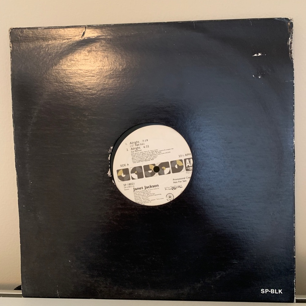 Janet Jackson Out of Print - Alright Single LP 12